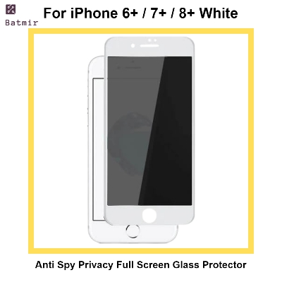 Picture of For Apple iPhone 6 Plus/ iPhone 7 Plus/ iPhone 8 Plus White Anti Spy Privacy Screen Protector 9H Hardness Full Screen Glass Protector