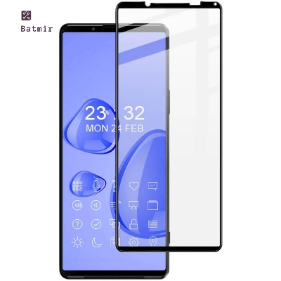 Picture of For Sony Xperia 10 IV Front Screen Protector 9D Tempered Full Screen Coverage Glass Protector Black