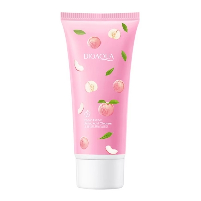 BIOAQUA face wash Peach Extract Amino Acid Cleanser pembersih wajah- 100g Cosmetic Shopping Zone online shop bangladeshothoba.com