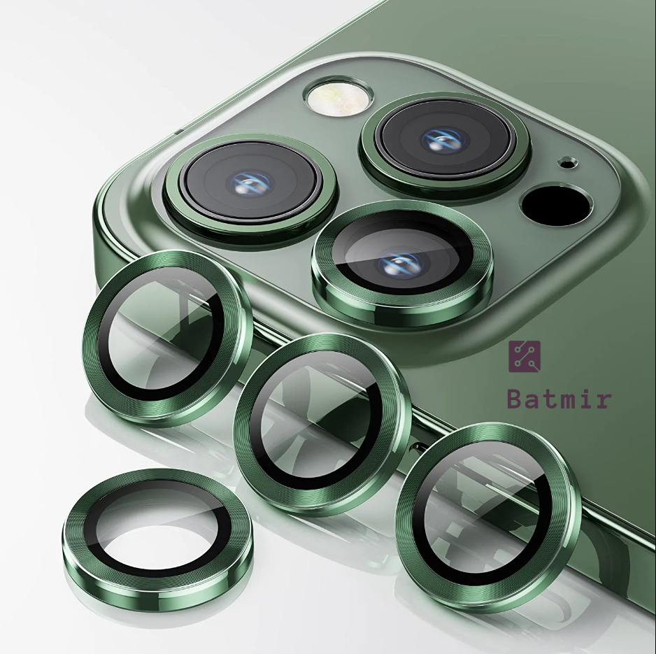 Picture of For Apple iPhone 13 Pro Max Camera Protector WSKEN Metal Ring Tempered Glass Camera Lens Protector