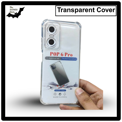 Picture of For Tecno Pop 6 Pro Transparent Cover TPU Soft Flexible Airbag Transparent Silicone Case | Back Case Cover For Smartphone