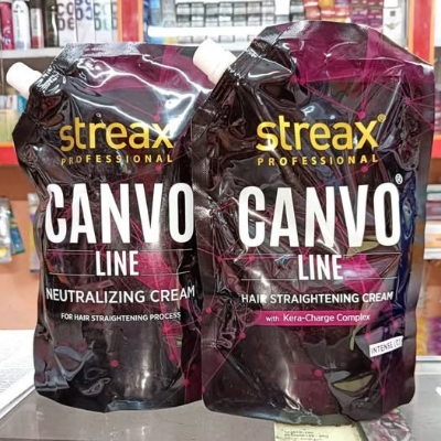 Streax Canvo Line Hair Straightening Cream(500g) & Neutralizing Cream (500g) -2 pcs Cosmetic Shopping Zone online shop bangladeshothoba.com