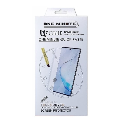 Picture of For Samsung Galaxy S22 Ultra 5G One Minute UV Glass Light Adhesive Full Glue Curved Glass Screen Protector Transparent