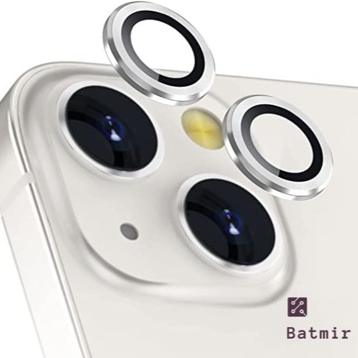 Picture of For Apple iPhone 13 Mini White Camera Protector WSKEN Metal Ring Tempered Glass Camera Lens Protector