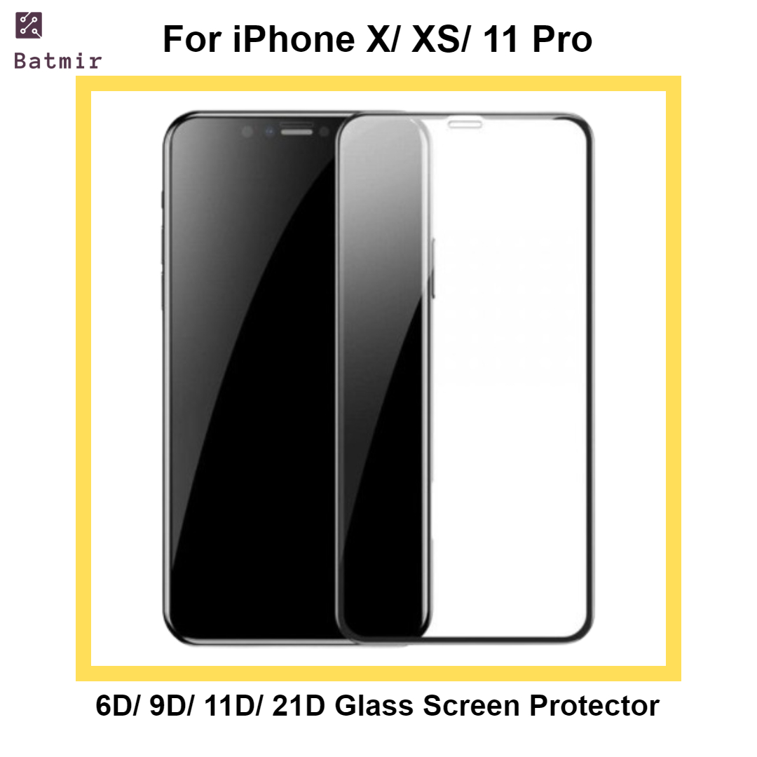 Picture of For Apple iPhone X/ iPhone XS/ iPhone 11 Pro Glass Screen Protector 6D/9D/11D/21D 9H Hardness Front Full Screen Protector