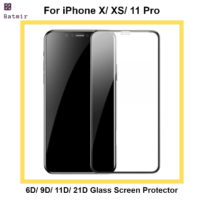 Picture of For Apple iPhone X/ iPhone XS/ iPhone 11 Pro Glass Screen Protector 6D/9D/11D/21D 9H Hardness Front Full Screen Protector