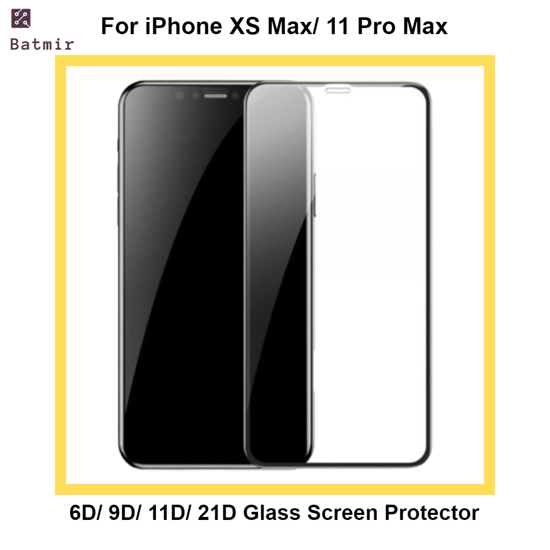 Picture of For Apple iPhone XS Max/ iPhone 11 Pro Max Glass Screen Protector 6D/9D/11D/21D 9H Hardness Front Full Screen Protector