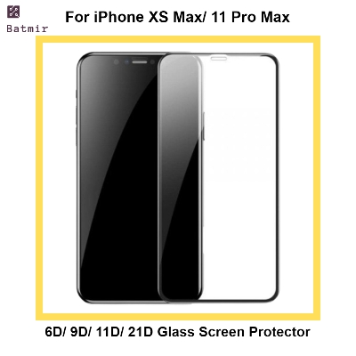 Picture of For Apple iPhone XS Max/ iPhone 11 Pro Max Glass Screen Protector 6D/9D/11D/21D 9H Hardness Front Full Screen Protector