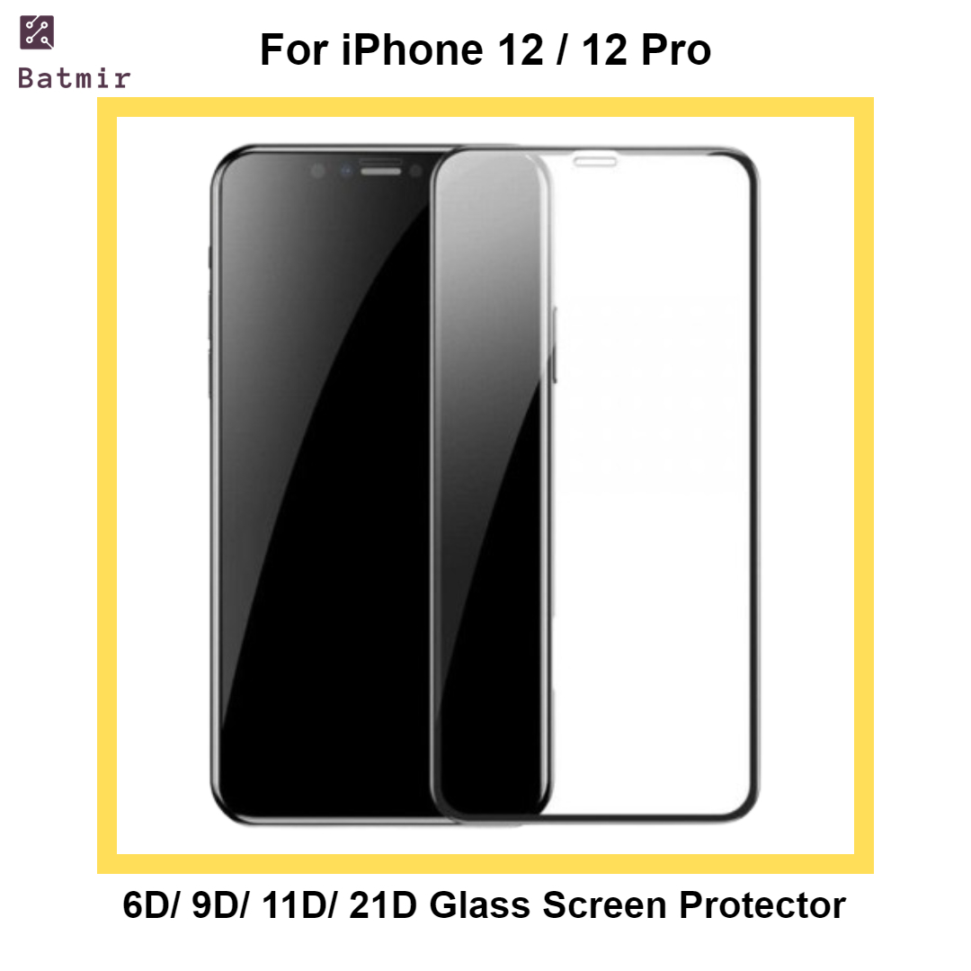 Picture of For Apple iPhone 12/ iPhone 12 Pro Glass Screen Protector 6D/9D/11D/21D 9H Hardness Front Full Screen Protector