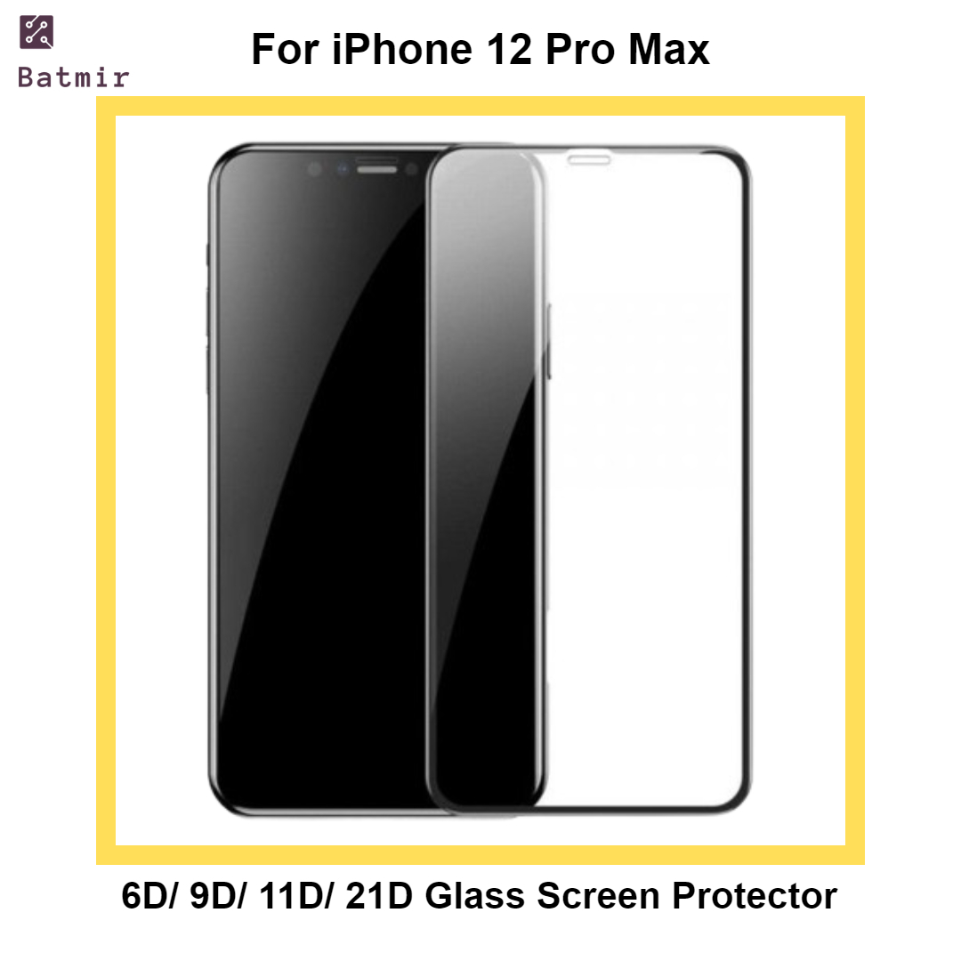 Picture of For Apple iPhone 12 Pro Max Glass Screen Protector 6D/9D/11D/21D 9H Hardness Front Full Screen Protector