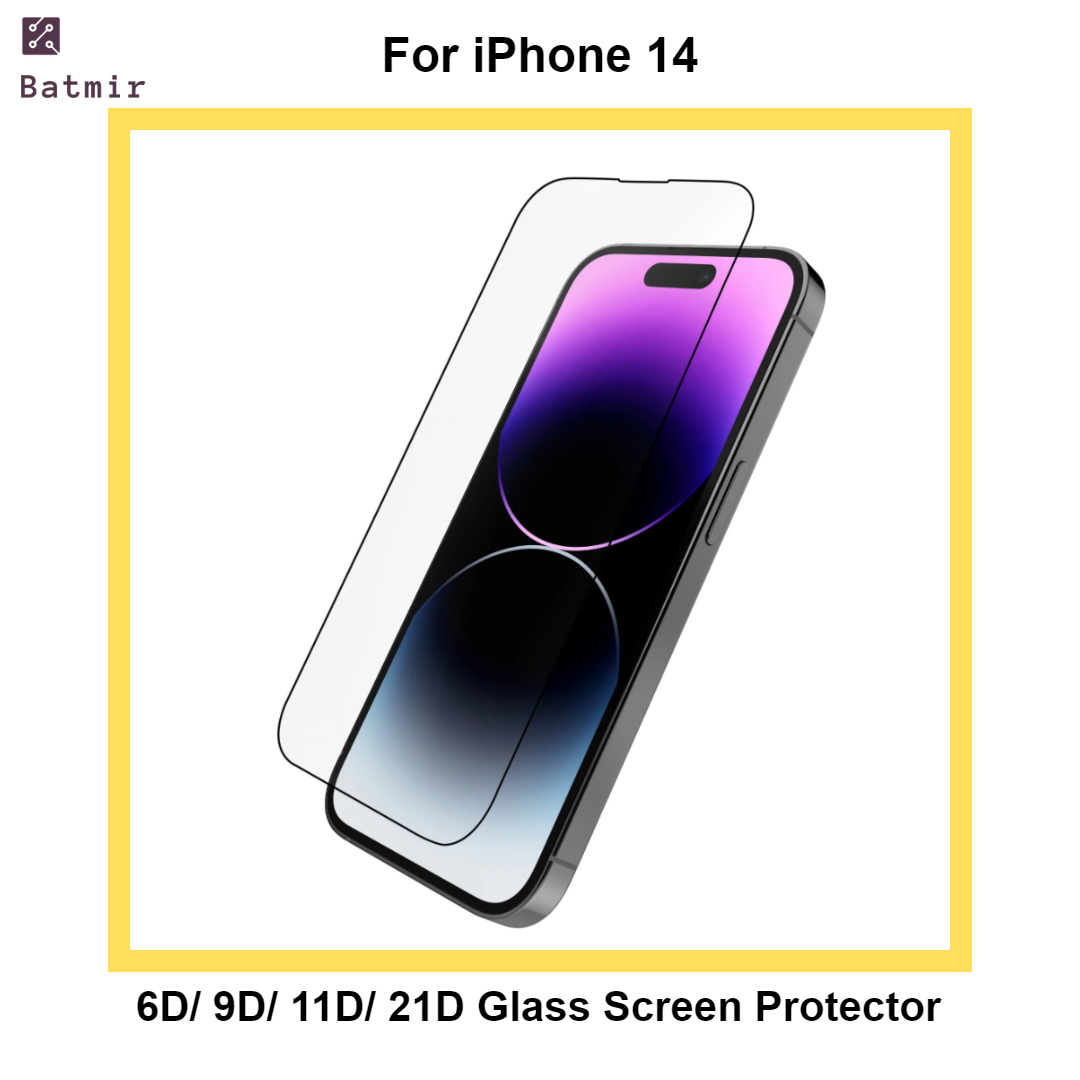Picture of For Apple iPhone 14 Glass Screen Protector 6D/9D/11D/21D 9H Hardness Front Full Screen Protector