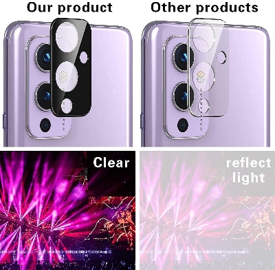 Picture of For Samsung Galaxy A21s 3D Curved Camera Lens Protector Lens Shield Latest Generation Curvy Border Glass Membrane HD Tempered Glass Camera Full Lens Protector for Mobile