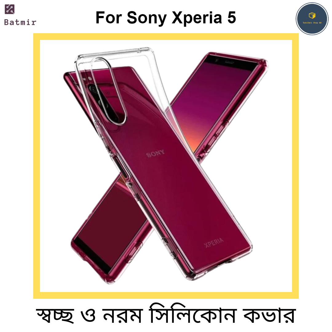 Picture of For Sony Xperia 5 Transparent Cover TPU Soft Flexible Airbag Transparent Silicone Case | Back Case Cover For Smartphone