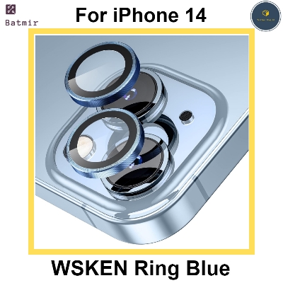 Picture of For Apple iPhone 14 Blue WSKEN Ring Alloy Ultra Thin Camera Lens Protector