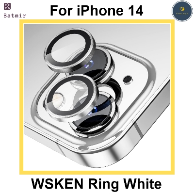 Picture of For Apple iPhone 14 White WSKEN Ring Alloy Ultra Thin Camera Lens Protector