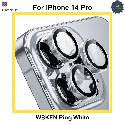 Picture of For Apple iPhone 14 Pro Silver WSKEN Ring Alloy Ultra Thin Camera Lens Protector