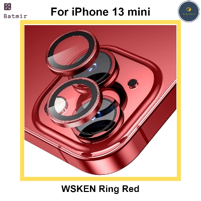 Picture of For Apple iPhone 13 Mini Red WSKEN Ring Alloy Ultra Thin Camera Lens Protector
