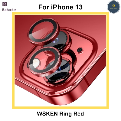 Picture of For Apple iPhone 13 Red WSKEN Ring Alloy Ultra Thin Camera Lens Protector