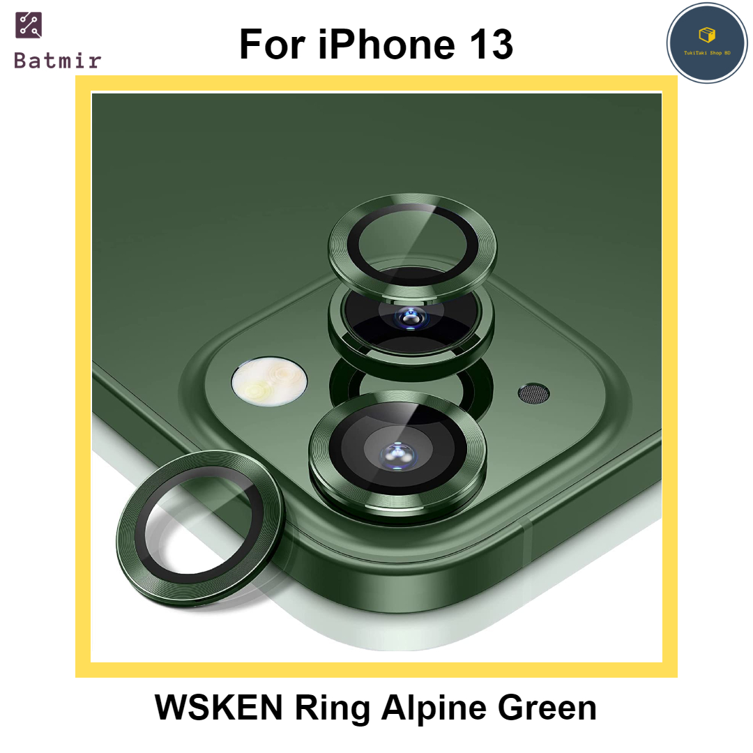 Picture of For Apple iPhone 13 Alpine Green WSKEN Ring Alloy Ultra Thin Camera Lens Protector