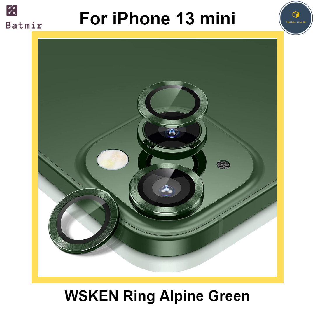 Picture of For Apple iPhone 13 Mini Alpine Green WSKEN Ring Alloy Ultra Thin Camera Lens Protector