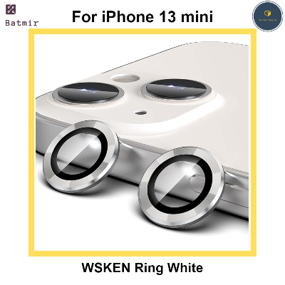 Picture of For Apple iPhone 13 Mini White WSKEN Ring Alloy Ultra Thin Camera Lens Protector
