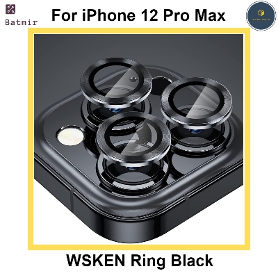 Picture of For Apple iPhone 12 Pro Max Black WSKEN Ring Alloy Ultra Thin Camera Lens Protector