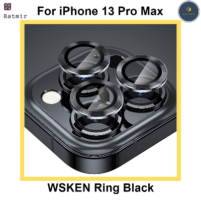 Picture of For Apple iPhone 13 Pro Max Graphite Black WSKEN Ring Alloy Ultra Thin Camera Lens Protector