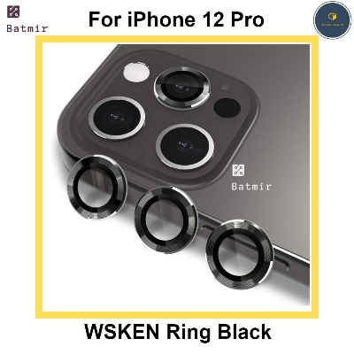 Picture of For Apple iPhone 12 Pro Black WSKEN Ring Alloy Ultra Thin Camera Lens Protector