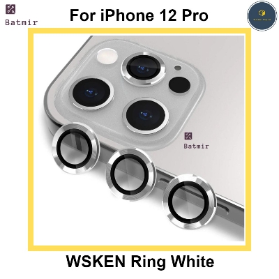 Picture of For Apple iPhone 12 Pro White WSKEN Ring Alloy Ultra Thin Camera Lens Protector