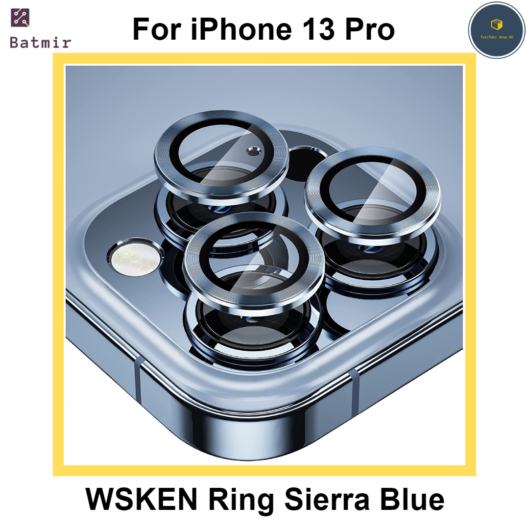 Picture of For Apple iPhone 13 Pro Sierra Blue WSKEN Ring Alloy Ultra Thin Camera Lens Protector