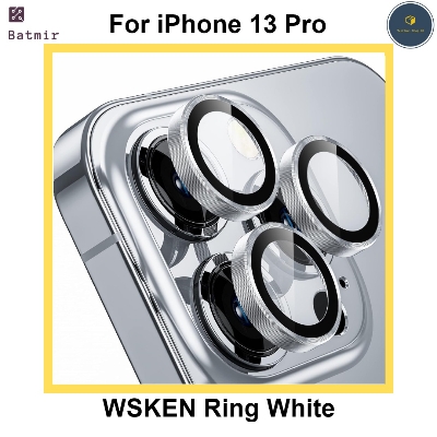 Picture of For Apple iPhone 13 Pro Silver WSKEN Ring Alloy Ultra Thin Camera Lens Protector