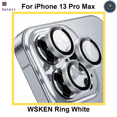 Picture of For Apple iPhone 13 Pro Max Silver WSKEN Ring Alloy Ultra Thin Camera Lens Protector