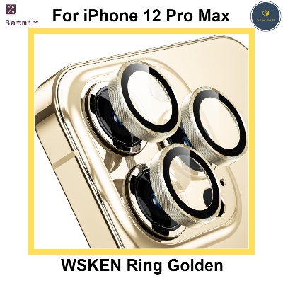 Picture of For Apple iPhone 12 Pro Max Golden WSKEN Ring Alloy Ultra Thin Camera Lens Protector