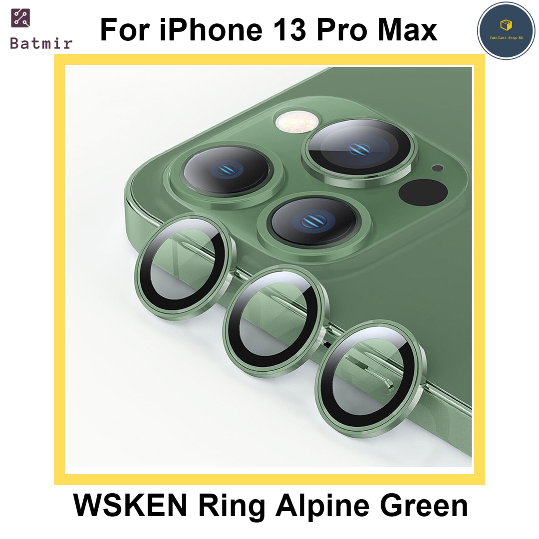 Picture of For Apple iPhone 13 Pro Max Alpine Green WSKEN Ring Alloy Ultra Thin Camera Lens Protector
