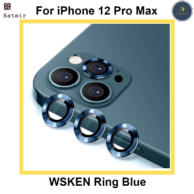 Picture of For Apple iPhone 12 Pro Max Blue WSKEN Ring Alloy Ultra Thin Camera Lens Protector