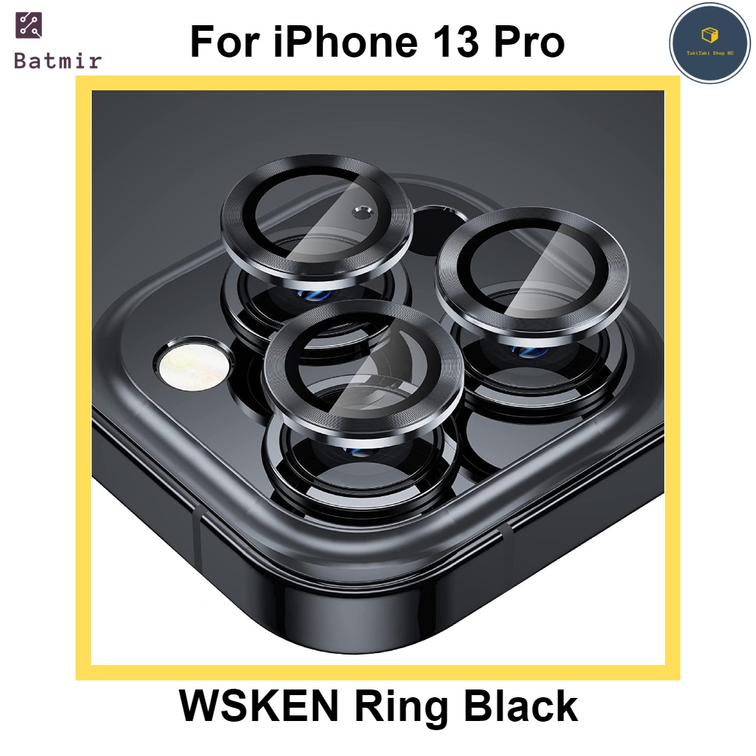 Picture of For Apple iPhone 13 Pro Graphite Black WSKEN Ring Alloy Ultra Thin Camera Lens Protector