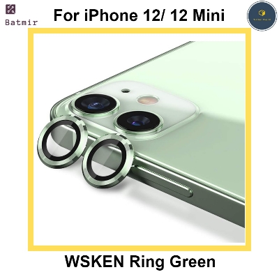 Picture of For Apple iPhone 12/ iPhone 12 Mini Green WSKEN Ring Alloy Ultra Thin Camera Lens Protector