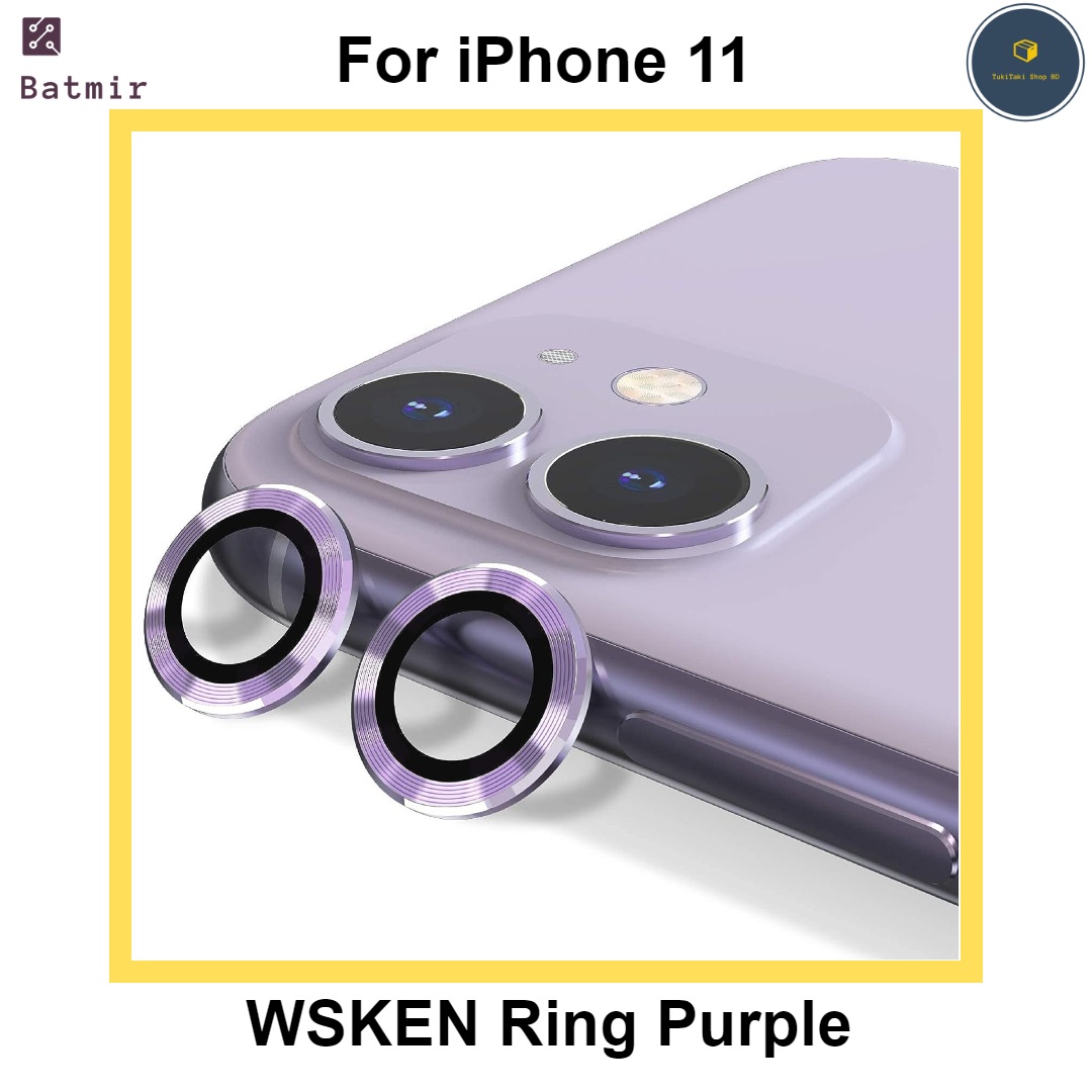 Picture of For Apple iPhone 11 Purple WSKEN Ring Alloy Ultra Thin Camera Lens Protector