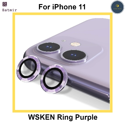 Picture of For Apple iPhone 11 Purple WSKEN Ring Alloy Ultra Thin Camera Lens Protector
