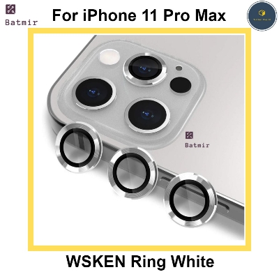 Picture of For Apple iPhone 11 Pro Max White WSKEN Ring Alloy Ultra Thin Camera Lens Protector
