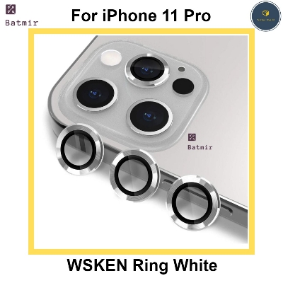 Picture of For Apple iPhone 11 Pro White WSKEN Ring Alloy Ultra Thin Camera Lens Protector