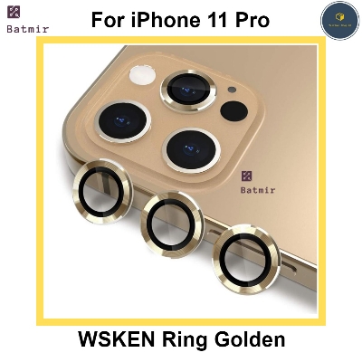 Picture of For Apple iPhone 11 Pro Golden WSKEN Ring Alloy Ultra Thin Camera Lens Protector