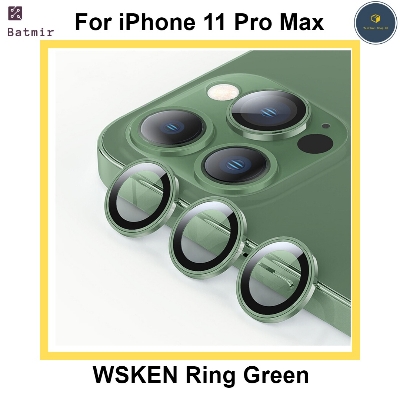Picture of For Apple iPhone 11 Pro Max Green WSKEN Ring Alloy Ultra Thin Camera Lens Protector