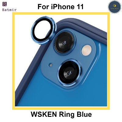 Picture of For Apple iPhone 11 Blue WSKEN Ring Alloy Ultra Thin Camera Lens Protector