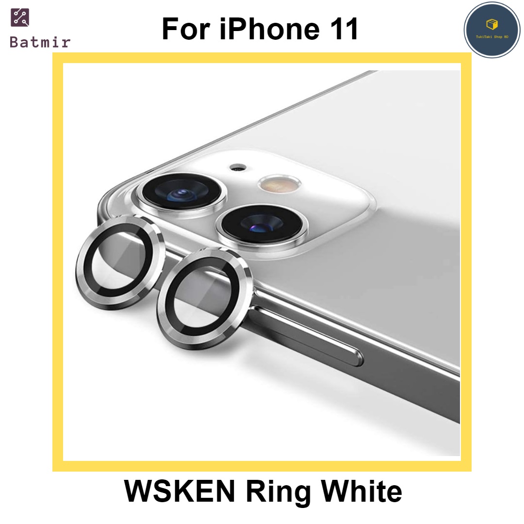 Picture of For Apple iPhone 11 White WSKEN Ring Alloy Ultra Thin Camera Lens Protector