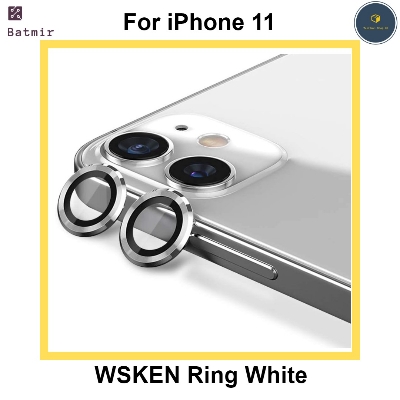 Picture of For Apple iPhone 11 White WSKEN Ring Alloy Ultra Thin Camera Lens Protector
