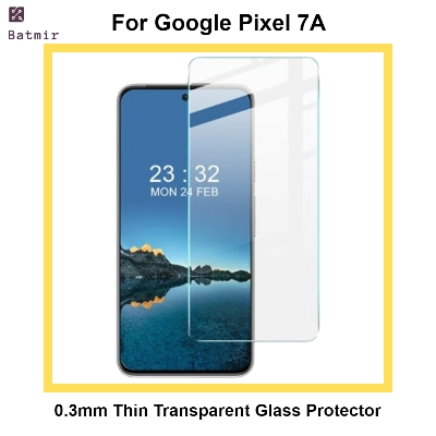 Picture of For Google Pixel 7A Front Screen Protector | 0.3mm Thin Borderless Transparent Tempered Glass Screen Protector