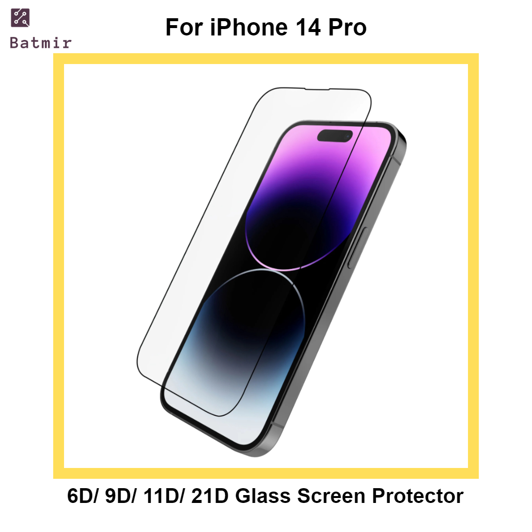 Picture of For Apple iPhone 14 Pro Glass Screen Protector 6D/9D/11D/21D 9H Hardness Front Full Screen Protector