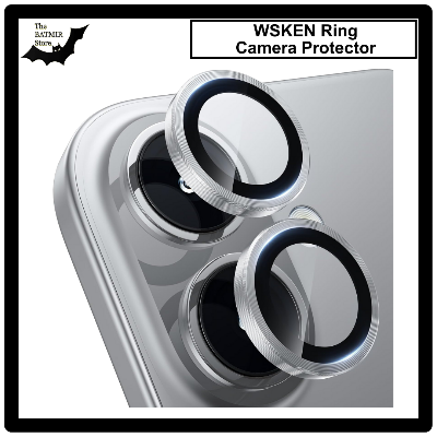 Picture of For iPhone 16 Plus Black WSKEN Camera Lens Protector Ring Alloy Ultra Thin Shatterproof 9H Tempered Glass Camera Screen Protector