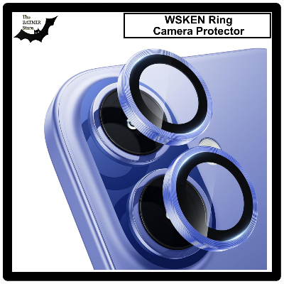 Picture of For iPhone 16 Blue WSKEN Camera Lens Protector Ring Alloy Ultra Thin Shatterproof 9H Tempered Glass Camera Screen Protector